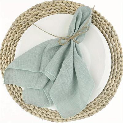 6pcs Cotton Cloth Napkins Gauze 30x30cm Fabric for Wedding Decor Everyday Use Dinner Tea Towel Table Village Christmas Napkin
