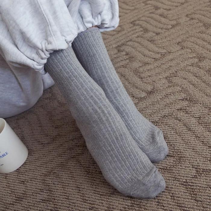 Daily Ribbed Socks - Grey