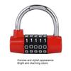 5 Digit   Lock Padlock U shaped Suitcase Door Combination Lock Red