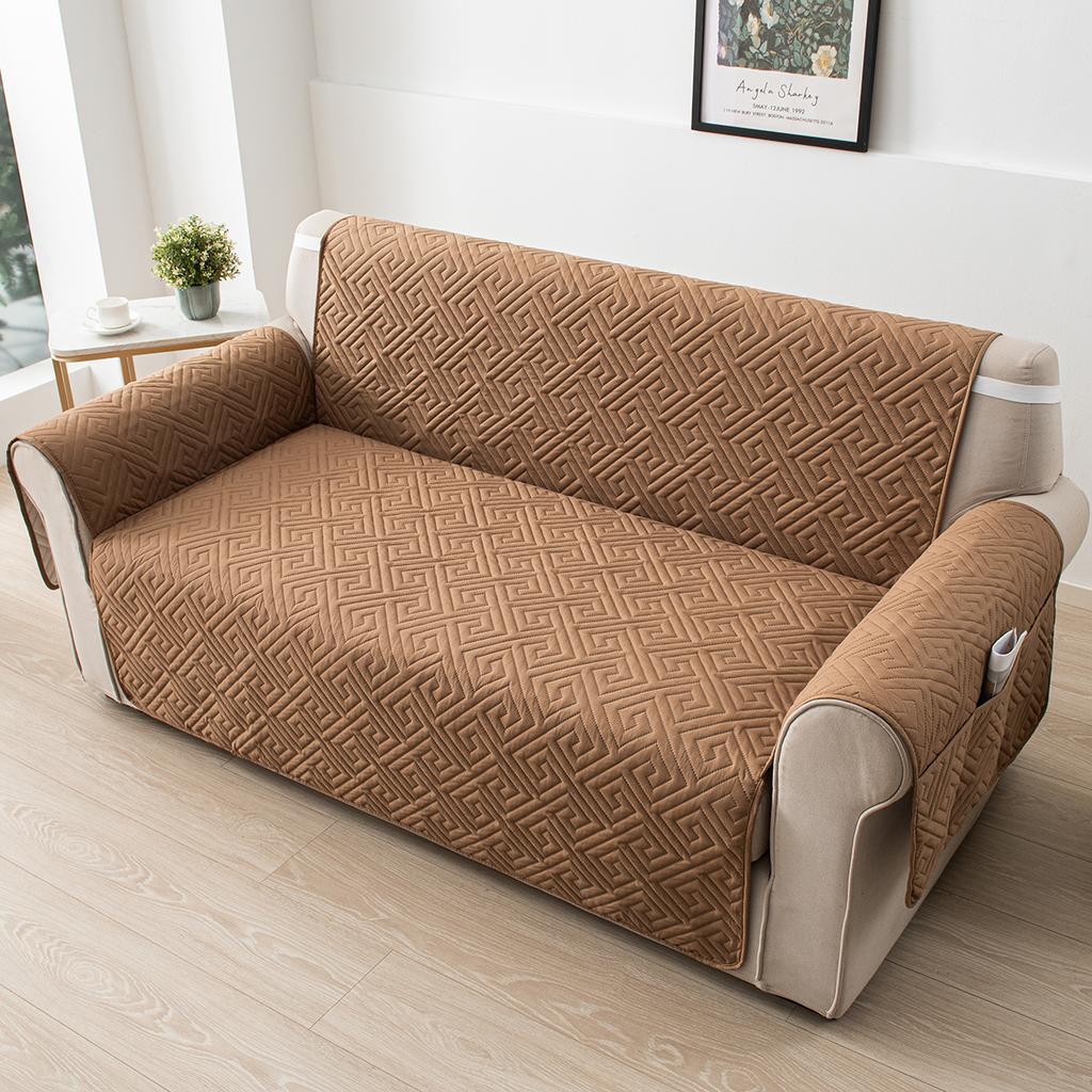 1pc Solid Color Sofa Cover Four Seasons Universal Pet Friendly Quilting Sofa Cover Sofa Cushion for Living Room Sofa Towel Cover