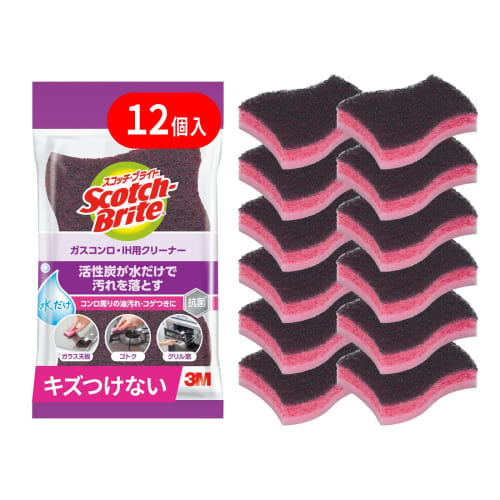 [.co.jp limited] 3M Sponge Gas Stove IH Oil Stain Cleaner 12 Pieces Scotch Brite GH-4K 3P A General Cleaning