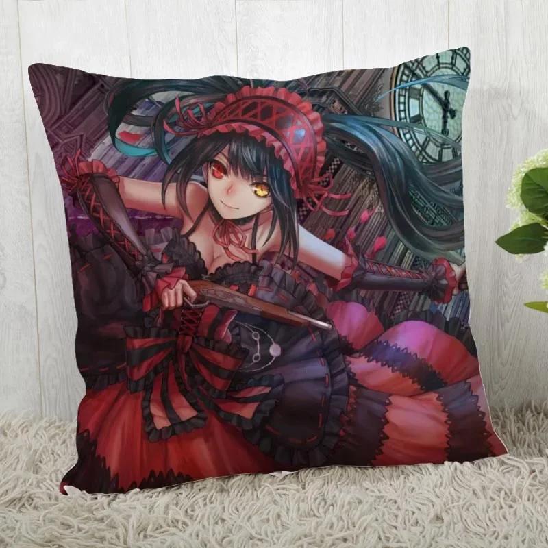 DATE A LIVE Pillow Cover Customize Pillow Case Modern Home Decorative Pillowcase For Living Room 45X45cm A19.12.13