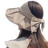 Empty Top Sun Hat for Women  Summer Uv Protection Sun Hat  Large Brim Bows Fisherman Sun Hat