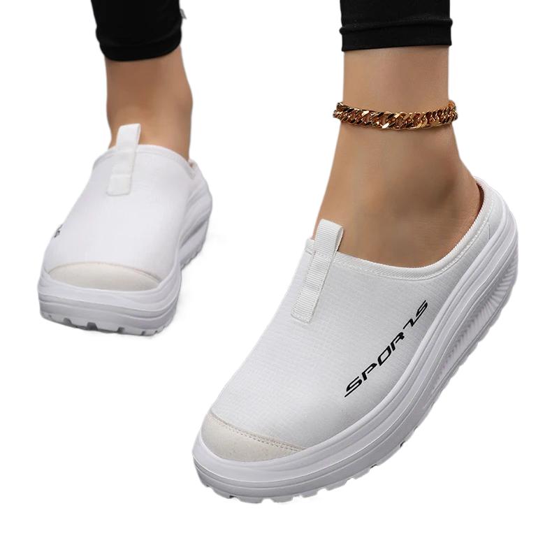 2025 New Womens Slippers Personality Half Slippers Fashion Casual Shoes Platform Shoes Light and Comfortable Anti Slip Wear