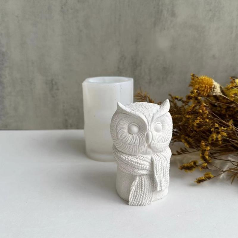 Soap Molds Candle Moulds Small Owl Shaped Silicone Crafts Mould Silicone Material Perfect Gift for Hand-Making Lover