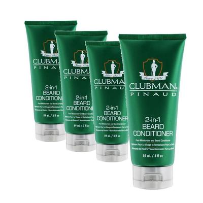 Clubman Pinod Balsamo 2in1 per Barba, 4 confezioni, 89ml
