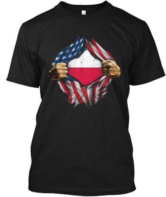 America Poland Flag T-Shirt XXXXL
