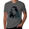 Friedrich Nietzsche Portrait Vector Drawing Tshirt Basic Lightweight Short Sleeve Tee Tshirt
