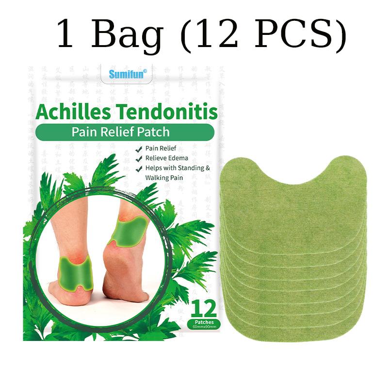 Sumifun 12/60/120 Pcs Wormwood Heel Foot Patches Mugwort Achilles Tendon Care Plaster Sports Injury Heel Mild Ingredients Deep Penetration Skin