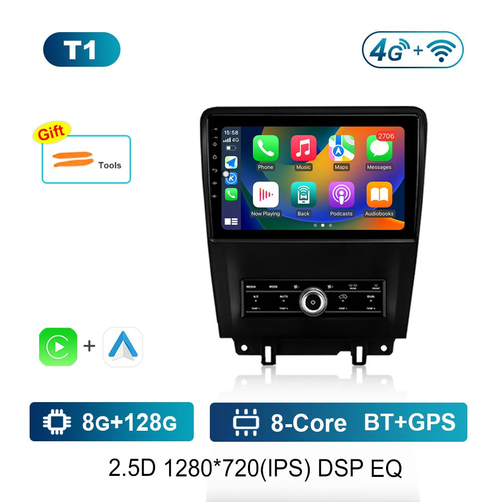 Carplay Car Radio Multimedia Player 10 Inch for Ford Mustang 2009 - 2014 Android System Bluetooth Navi GPS QLED Screen WiFi 4G