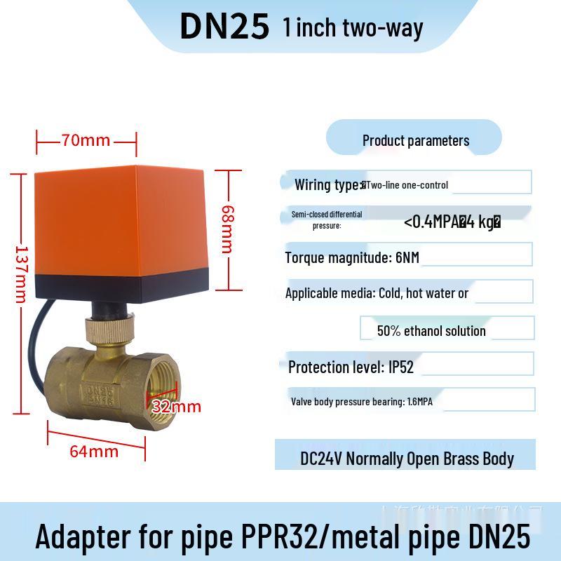 Zweiwege Messing Elektromagnetisches Solar-HVAC-Ventil: Temperaturregelung, Normalerweise offen/geschlossen, Zwei-/Draht-Kugelhahn.