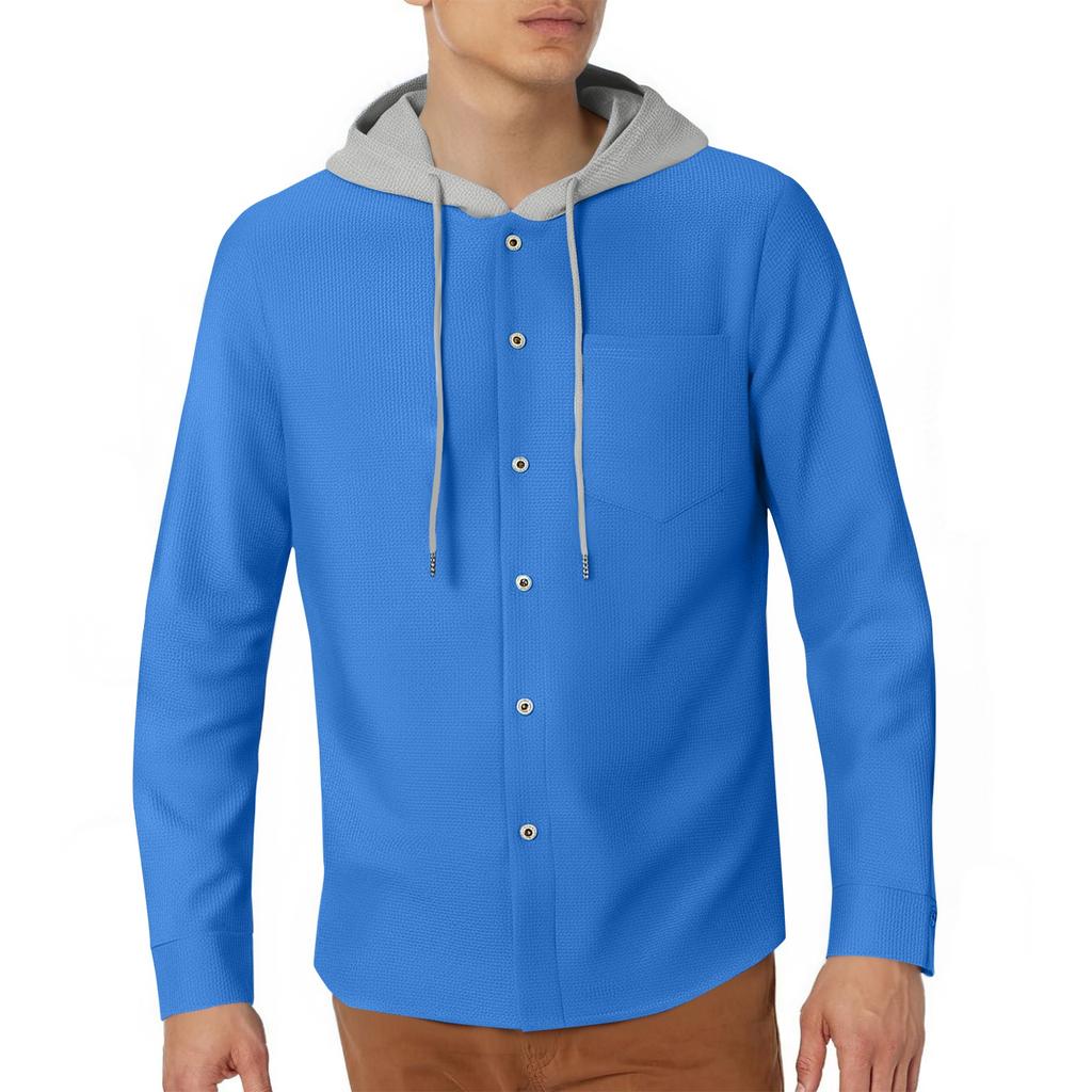 Men's Zipper Hooded Sports And Casual Loose Jacket