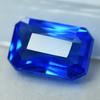 Natural Blue Sapphire Loose Gemstone 9.20 Ct Lite Sparkling Emerald Cut September Birthstone Gift