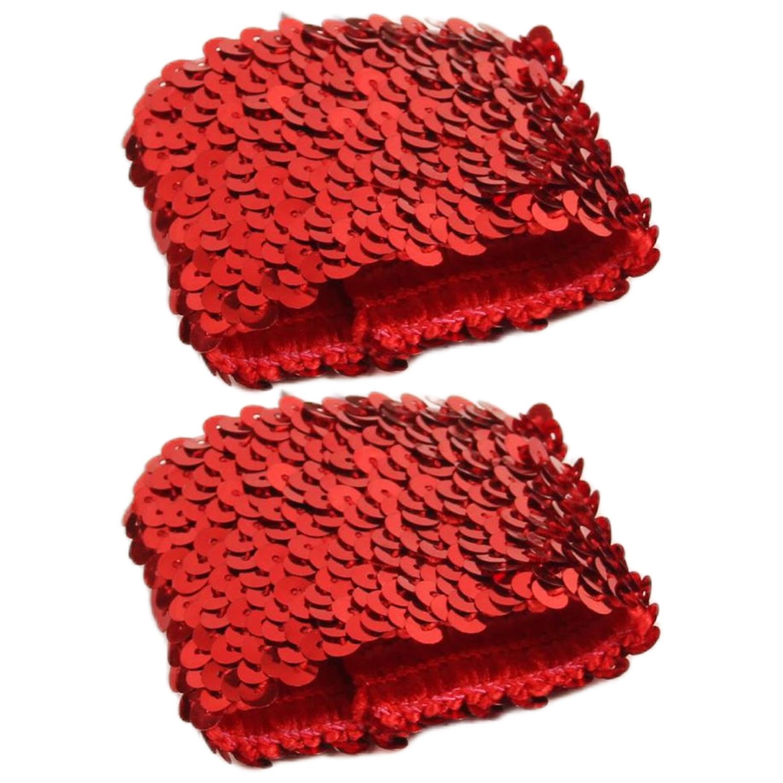 

Модные блестящие манжеты с пайетками, эластичные нарукавники для женщин и девушек, различные декоративные накладные рукава для костюмов для вечеринок красный