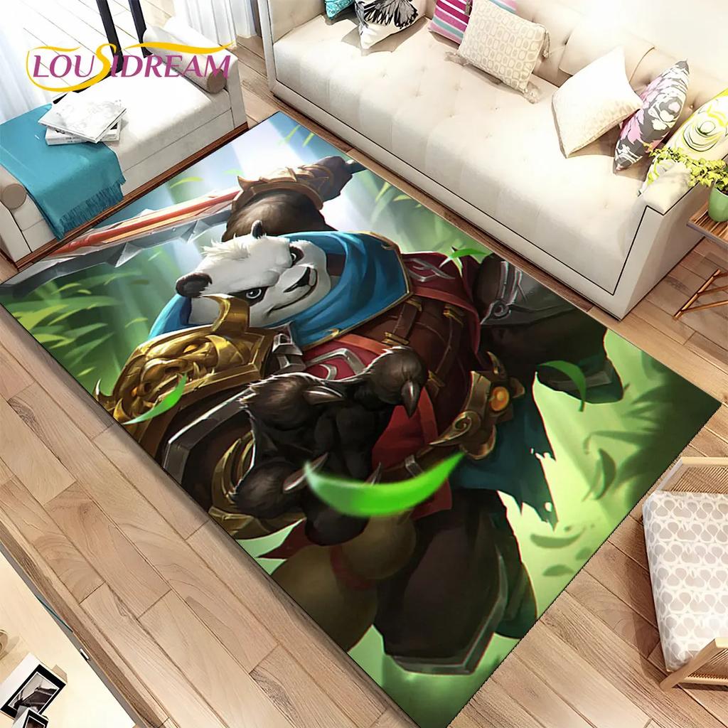 World of Warcraft, WOW, Game Gamer-Bereichsteppich, Teppichteppich für Wohnzimmer, Schlafzimmer, Sofa, Fußmatte, Dekoration, rutschfeste Kinder-Bodenmatte, 3D