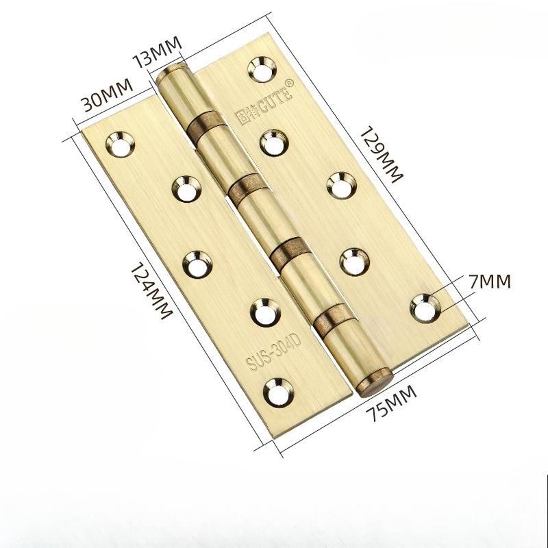 4/5 Inches 2Pcs (1 Pair) Door Butt Hinges Furniture Hardware Accessories 304 Stainless Steel Flat Door Thick High Quality Hinge