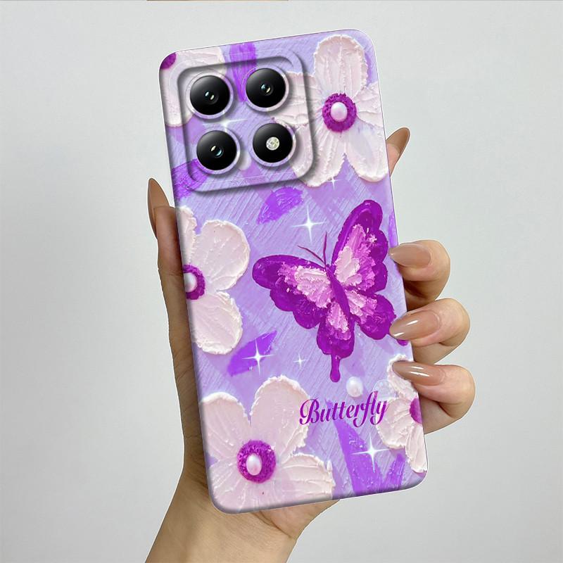 For Xiaomi 14T Pro Phone Case 14Tpro Soft Silicone TPU Sweet Painted Casing Cartoon Printed Shockproof Protective Back Cover