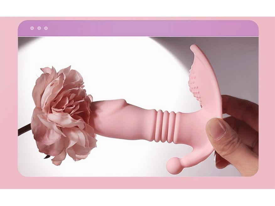 Vibrador Portátil Mariposa de Jade: Estimulador Telescópico Controlado por App de 10 Modos para Mujeres