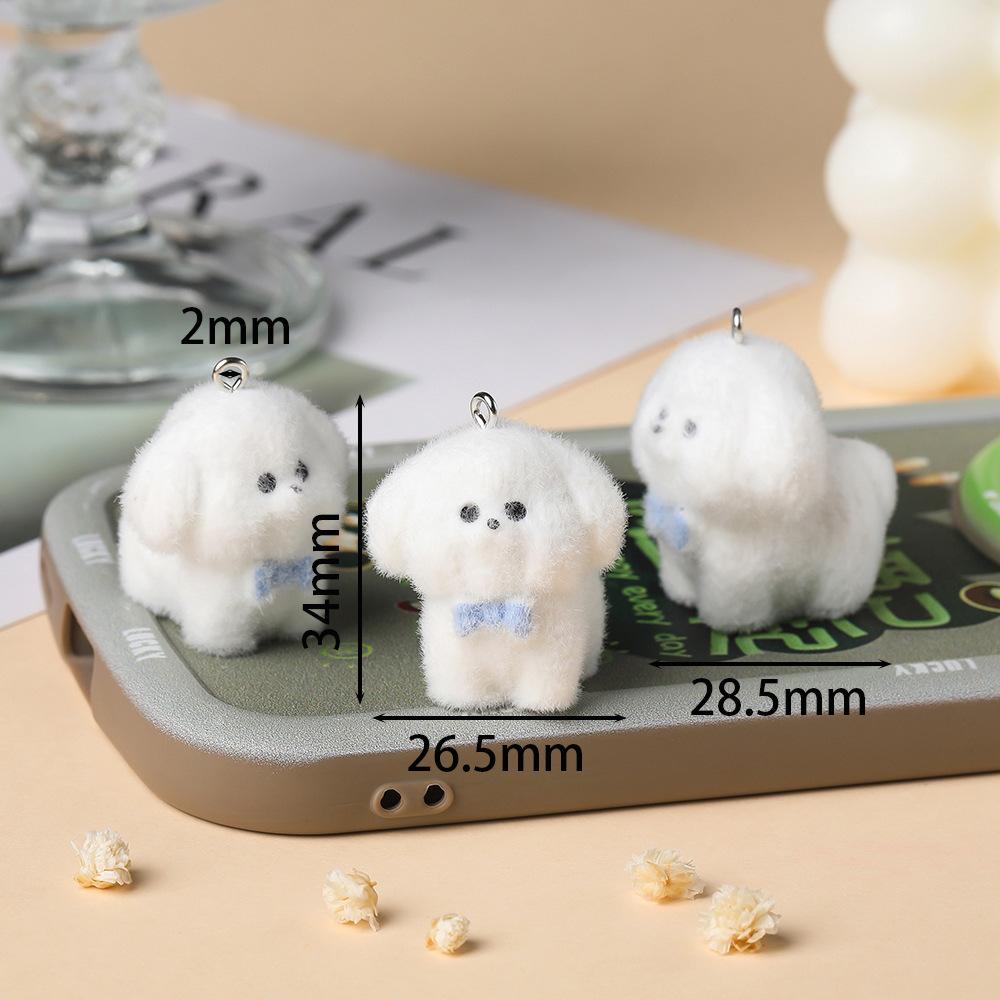 1pcs Resin Flocking Cute Cartoon Pendant DIY Pendant Jewelry