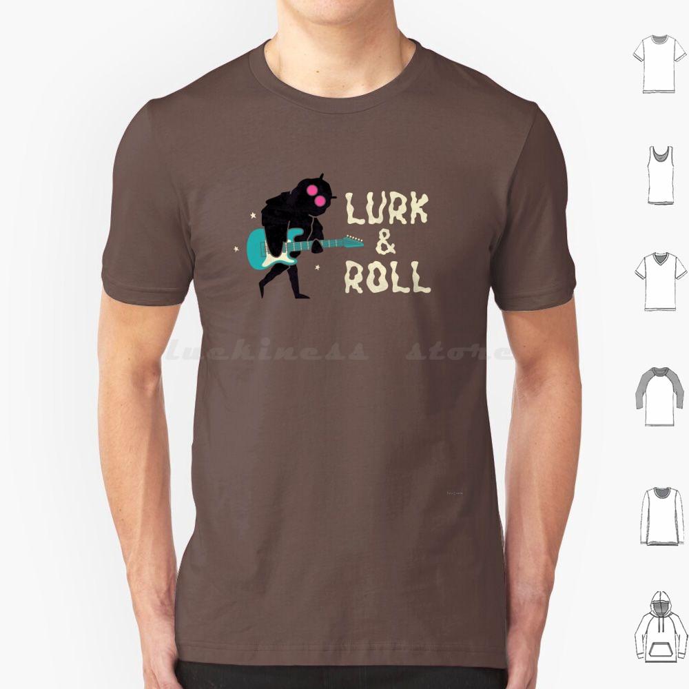 Lurk And Roll T Shirt Cotton Men Women DIY Print Mothman And Roll Moth Cryptid Lurk Paranormal Cryptozoology Music Creature