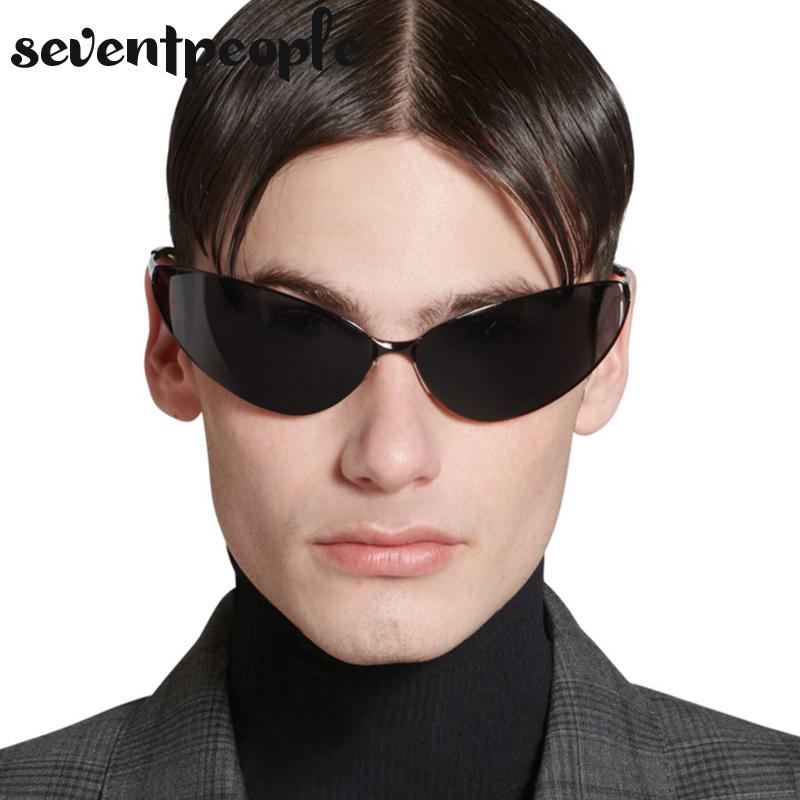 Polarized Cat Eye Y2K Sunglasses Men Women Luxury Brand Designer Fashion Small Oval Metal Frame Sun Glasses Vintage Eyewear