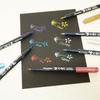 Kuretake Brush Pen Set Metallic 6 Colors CBK-55ME/6V - Water-Based Brush Tip for Calligraphy and Crafts