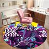 Football Club Print Round Rug, Washable Floor Carpet, For Entryway Dorm Laundry Room Office Study, Home Decor Birthday Christmas Gift