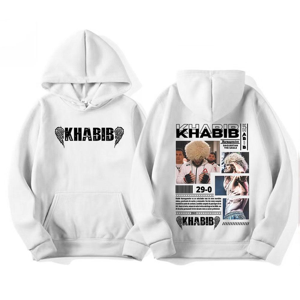 Khabib Nurmagomedov Fighting Graphic Hoodies Men's Clothing Harajuku Retro Long Sleeve Oversized Sweatshirt