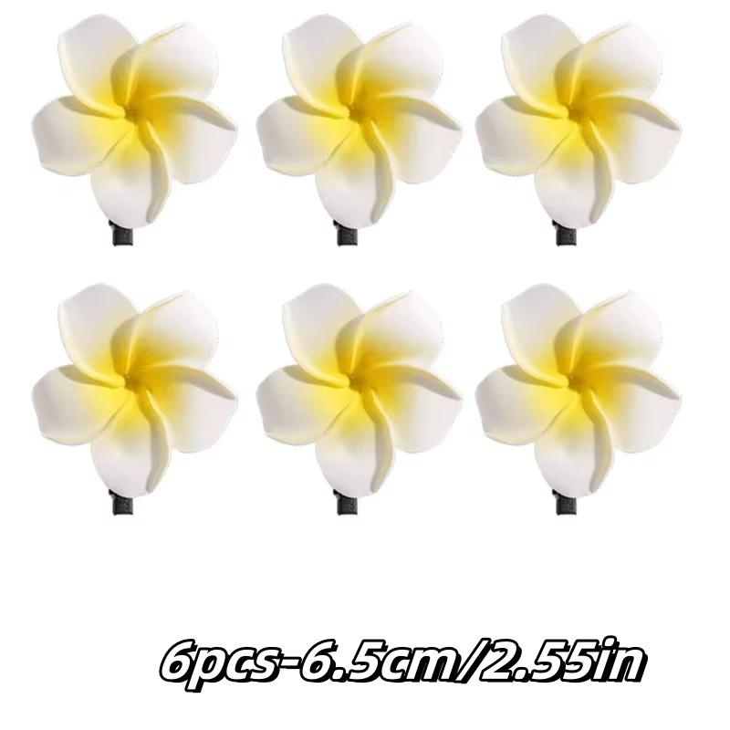 3-10pcs/set Plumeria Flower Hair Clip For Women Elegant Side Bangs Clips Hawaiian Party Hair Accessories