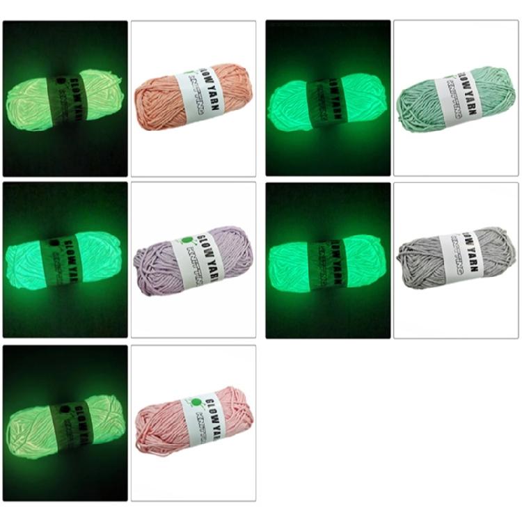 2mm Glowing Cotton Yarn for Handmade Hat Crochet Thread Supplies Knitting Yarn