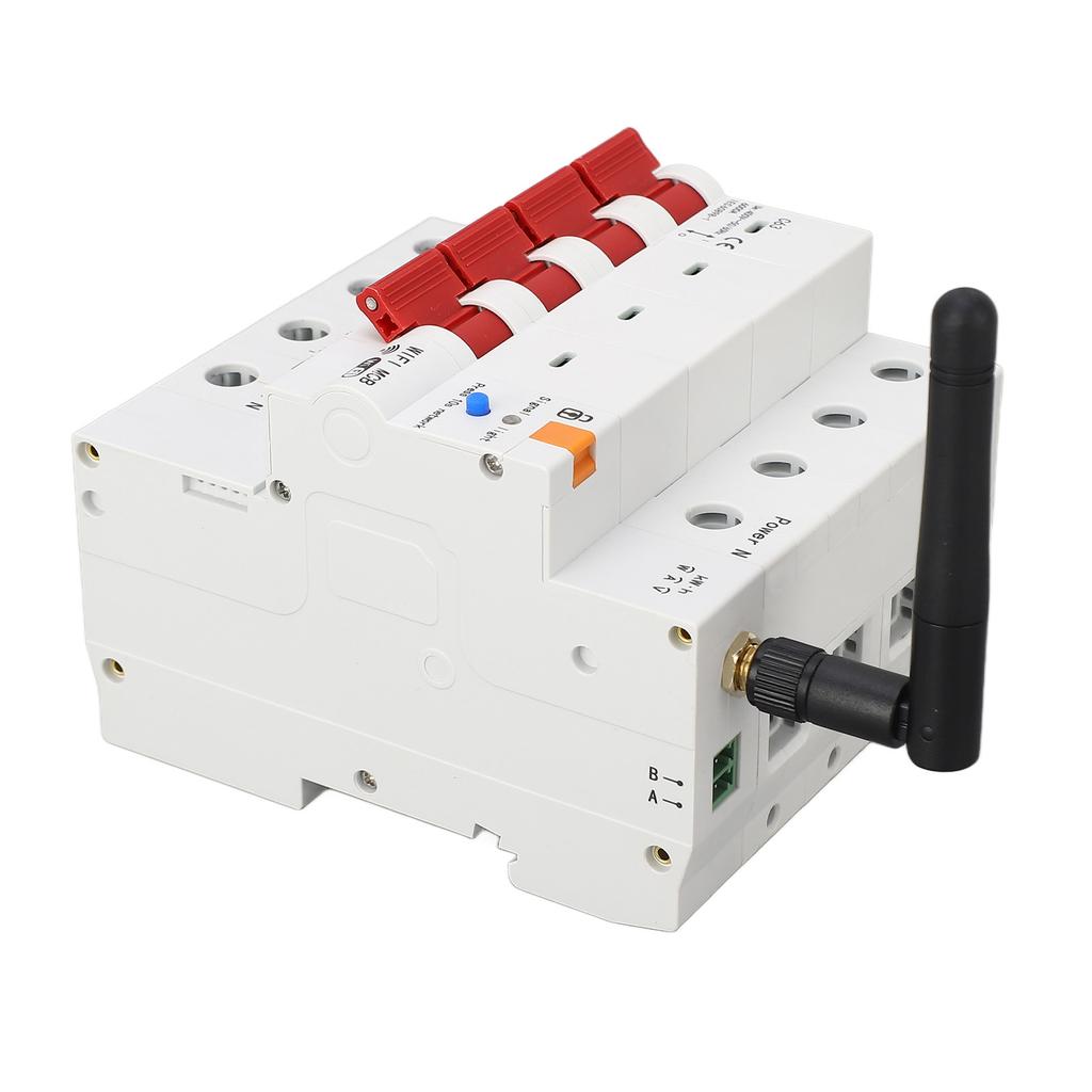 WiFi Circuit Breaker 4P Leakage Protection Switch Remote Control Electricity Metering Switch AC400V 50 60HZ 63A