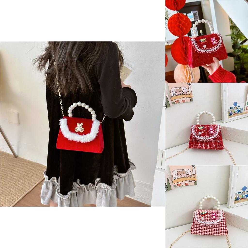 Adorable Red Crossbody Bag For Kids Ideal For New Year Celebrations With Cute Design And Versatile Use