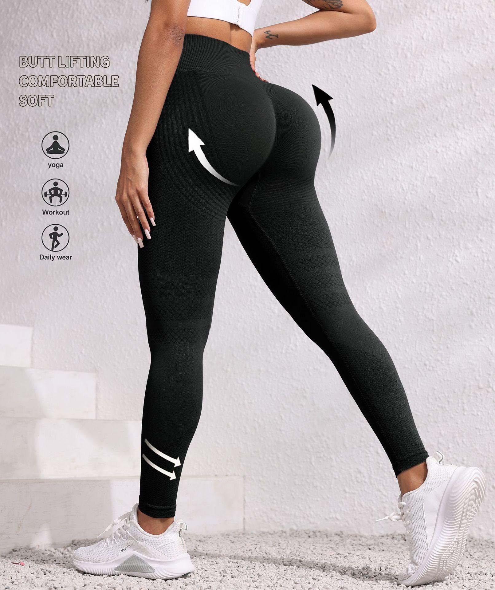 

European & American High-Waisted Seamless Butt-Lifting Yoga Pants for Outdoor Running & Fitness - Moisture & Sweat-Wicking M
