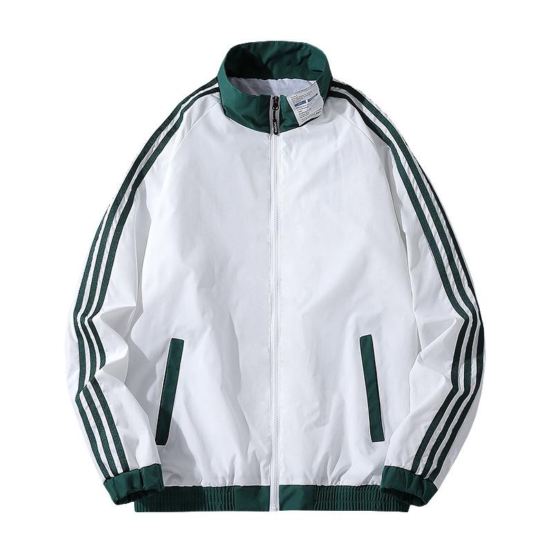 ז'קט קרדיגן לגברים עם שלושה פסים, ביגוד עליון ספורטיבי קז'ואלי לבני נוער - לוגו הניתן להתאמה אישית זמין