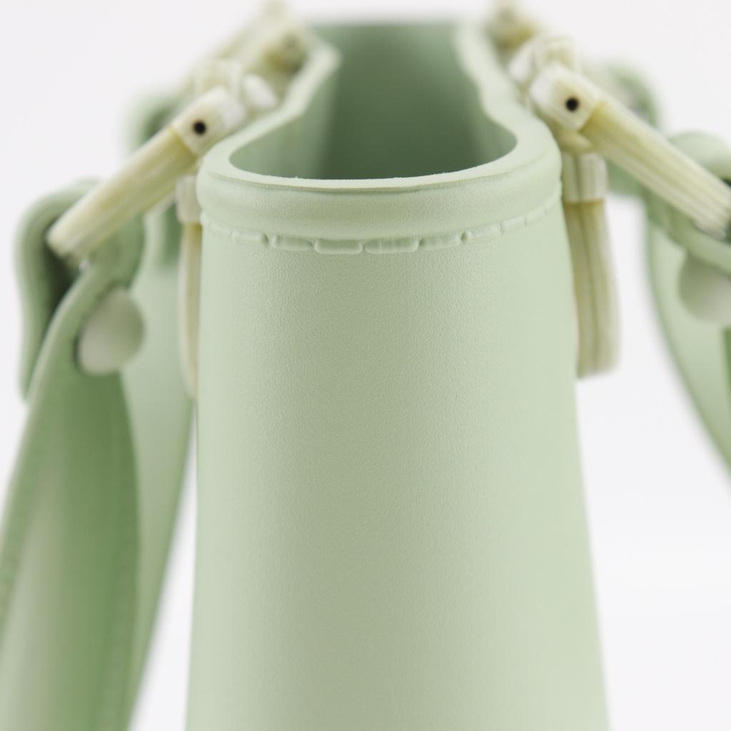 Salvatore Ferragamo Gancini Handbag 21 7144 Pastel green rubber Women Used