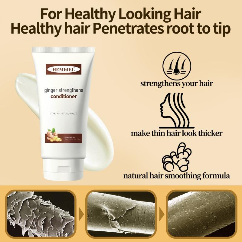 Balsamo rassodante per capelli allo zenzero Controllo dell'olio Cura soffice Balsamo idratante per capelli lisci Migliora la cura dell'effetto crespo