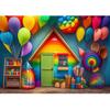 Bonvvie Photography Background Colorful Balloon Baby 1st Birthday Party Decoration Banner Photobooth Backdrop for Photo Studio4