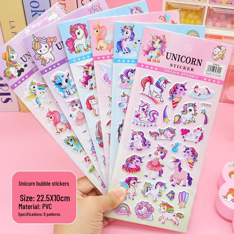 Cross-Border Multi-Style Cute Cartoon Bubble Stickers for Kids