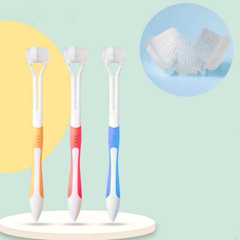 Drei-Seiten-Zahnbürste Weichborsten-Zahnbürste Haushalt Mundpflege-Werkzeug