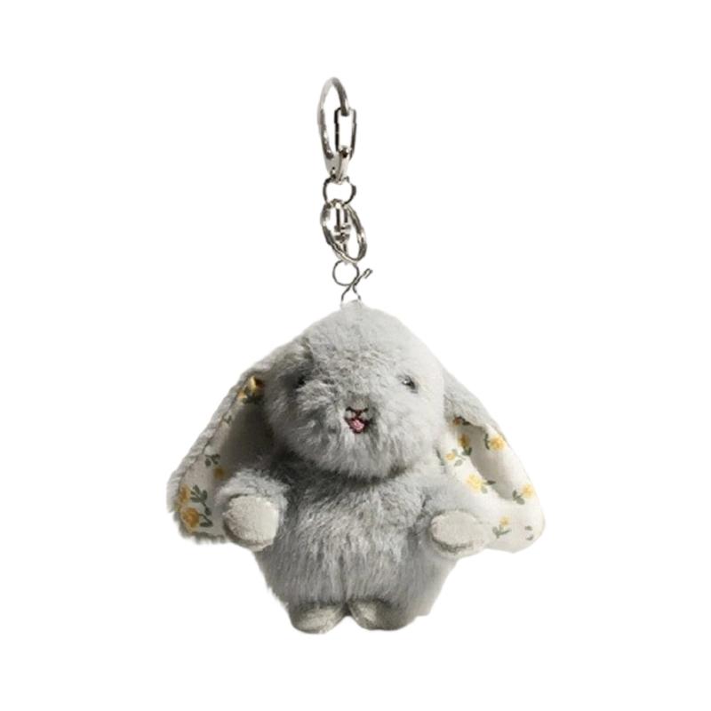 Soft Plush Rabbit Doll Keychain Lovely Doll Charm Colorful Keychain Accessory Suitable for Girls and Adults Present