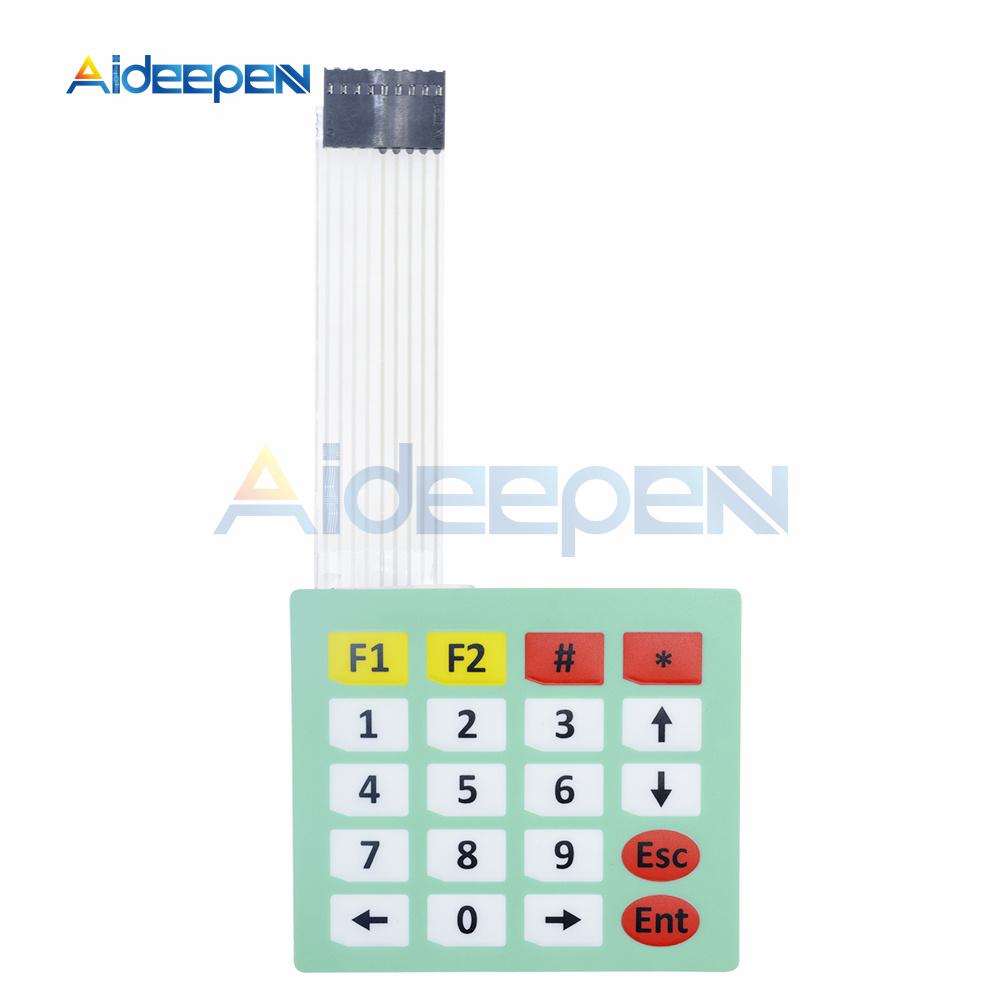 1*2 3 4 5 Interruptor de Membrana con Botones 3*4 4X5 Teclado Matricial 1X6 Panel de Control con Botones y LED Kit DIY Para Arduino