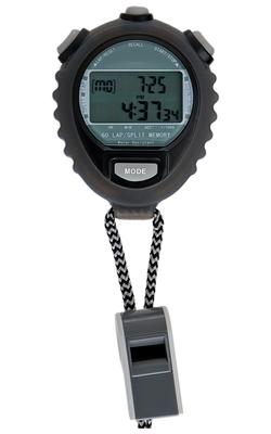 CREPHA Digital Sports Stopwatch with Alarm, Lap Countdown Timer, Black (TEV-4026-BK)