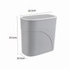 Odor-Free 11L Bathroom Trash Can Slim Narrow Gap Living Room Dustbin  Space Saving