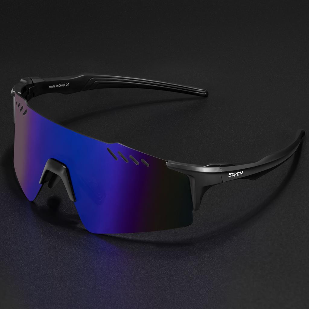 SCVCN Fashion Sunglasses Rimless Cycling Glasss Outdoor Sports Running Drving for Men Fishing Goggles Mtb Bicycle Eyewear 1 Lens
