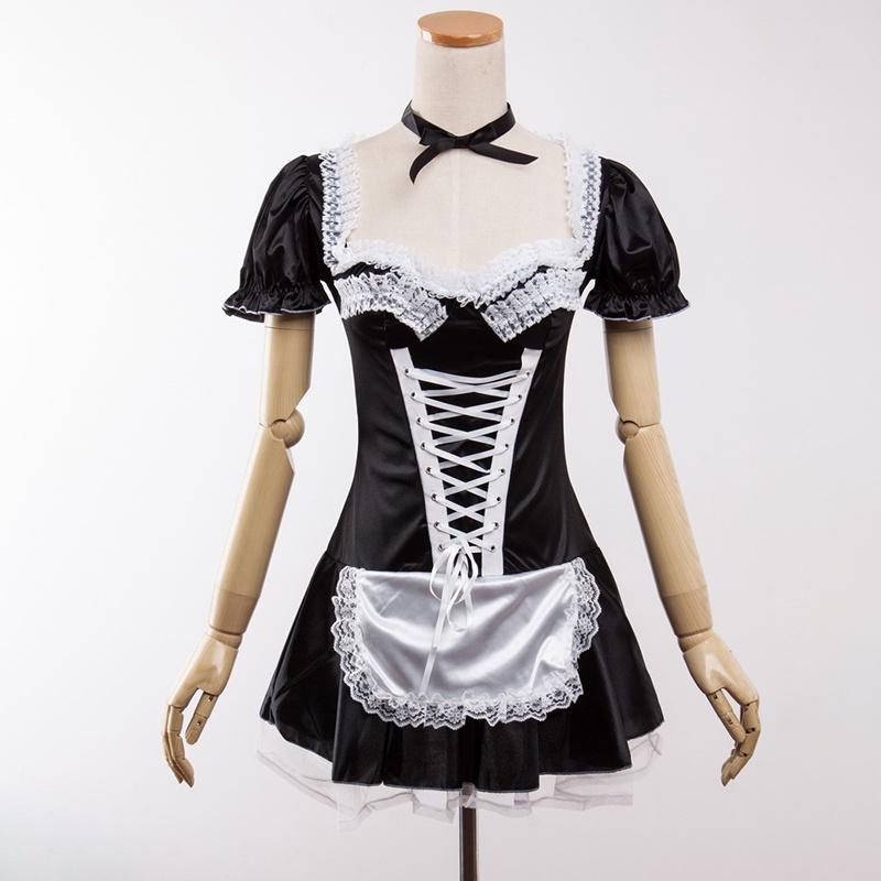 Lace Sexy Womens Costume Cosplay French Maid Servant Dress Outfit Halloween