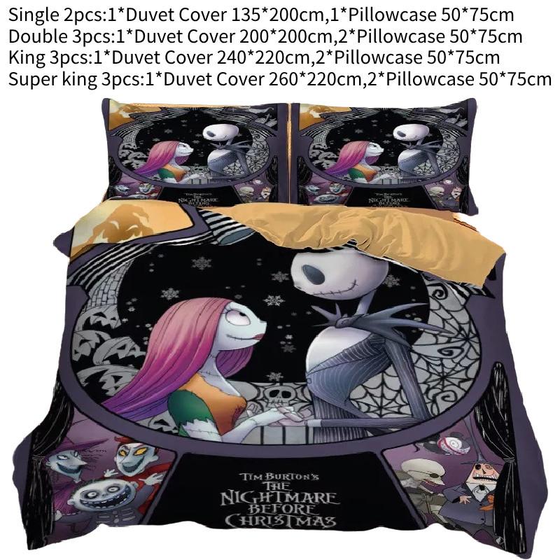 Nightmare The Before Christmas Duvet Quilt Cover Bedding Single Double King Size