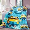 Kawaii (Minions) Cartoon Blanket with Big Eyes, Soft and Comfortable Flannel Blanket Suitable for Travel and Home Use.