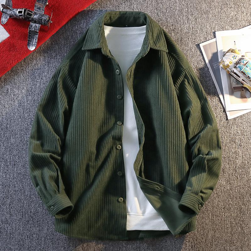 Men's Long Sleeved Shirt Korean Casual Loose Shirt Men's Coat