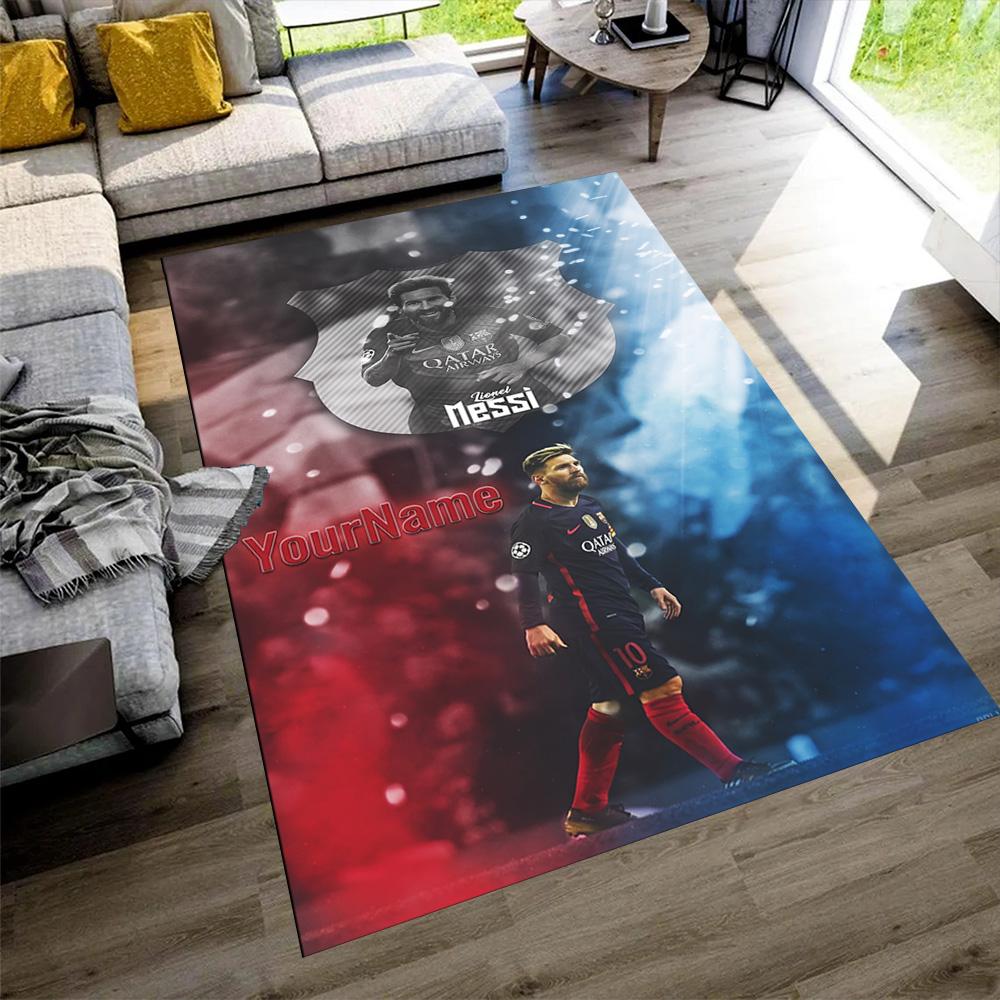 Messi Customizable Name Floor Mat Design for Hallway Bedrooms Outdoor Playrooms Antislip Carpet Office home decor Wedding Party Gift