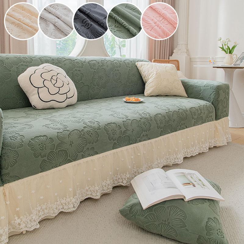 1Pc-Lace Skirt Edge Sofa Cover New Anti Cat Scratch Sofa Cover All Inclusive Universal Set All Season Universal Type
